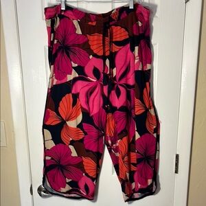 SOMA cool nights capri pajama pants 
 Tassels tie elastic waist pockets XXL